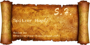 Spitzer Hugó névjegykártya